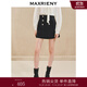 MAXRIENY【商場(chǎng)同款】精致復古風(fēng)短褲復古花邊雙排扣裙褲 黑色 M 02/36