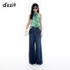 DZZIT地素牛仔褲2025夏季新款復(fù)古高腰寬松垂感微喇褲子女3J2R5021T 深藍(lán)色 M