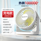 志高（CHIGO）小風(fēng)扇電風(fēng)扇空氣循環(huán)扇小型輕音桌面小風(fēng)扇手持usb壁掛夾式充電扇臥室宿舍學(xué)生 冰川黃-充電款【6寸3檔2000MA電池】