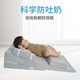 詩行點(diǎn)點(diǎn)嬰兒防吐奶斜坡枕頭新生兒防反流嗆奶墊子寶寶防嗆奶枕頭斜坡床墊 灰色雙層組合