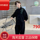 WVD男童唐裝漢服套裝2025新款春裝國(guó)風(fēng)春秋款兒童古裝春季潮 黑色 M 140c