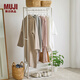 無印良品（MUJI） 便捷可折疊鐵制掛衣架 晾曬衣架衣服掛架陽臺落地 KEE7CC4A 約長58*寬39.3*高150.3cm