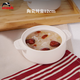 琺寶（staub）手作粗陶砂鍋煲湯鍋燉鍋燉肉湯鍋煲仔飯家用燜飯煮粥稻米白 12cm陶瓷燉盅（不可明火） 0.4L