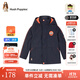 暇步士（Hush Puppies）童裝兒童冬裝男童外套冬季新款男小童簡(jiǎn)約時(shí)尚加絨厚風(fēng)衣 藏藍 120 cm