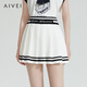 AIVEI欣賀艾薇夏季新A字小個(gè)子學(xué)院白色JK制服百褶短裙R0360133 白色 M