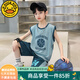 G.DUCKKIDS男童籃球服套裝夏季新款兒童無(wú)袖背心運(yùn)動(dòng)速干衣兩件套中大童球衣 藍(lán)色 無(wú)袖款 140 建議130-140cm9-10歲