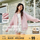 森馬（Semir）迪士尼外套女中長(zhǎng)款連帽寬松針織衛(wèi)衣2025春休閑夾克109125108001