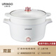 七彩叮當（QICAIDINGDANG）電煮鍋 電火鍋 宿舍小電鍋 電熱鍋 5L多功能多用途鍋煮煎炒鍋泡面鍋 5L 大火鍋蒸籠款ZG03Z
