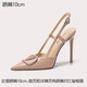 Lily Wei【郁金香】氣質(zhì)名媛高跟鞋包頭裸色溫柔風(fēng)涼鞋小碼情人節(jié)禮物 裸色【跟高10cm】 36