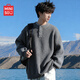名創(chuàng  )優(yōu)品（MINISO）亨利領(lǐng)毛衣男秋冬季2025新款慵懶風(fēng)深灰色時(shí)尚紐扣針織衫上衣外套 【亨利領(lǐng)】深灰 L /170(體重120-140斤)