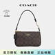蔻馳（COACH）女士手提包奢侈品包Nolita女士麻將包優(yōu)雅小香風(fēng)單肩腋下包麻將包 深咖黑