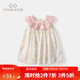 凡獵女童連衣裙夏裝2025新款洋氣兒童公主裙寶寶一周歲禮服花苞裙夏季 粉色 120 cm