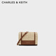 CHARLES&KEITH度假風(fēng)草編單肩斜挎小方包生日禮物送女友CK2-20782614-1 Natural Raffia米色/棕色 S