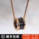 專柜版小蠻腰項(xiàng)鏈 彈簧項(xiàng)鏈 男士項(xiàng)鏈 小紅人項(xiàng)鏈 男女同款 黑陶瓷玫瑰金邊