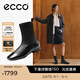 愛步（ECCO）靴子女 時尚潮流百搭經(jīng)典平底牛皮輕奢女靴 舞悅244403 黑色24440351052 38