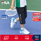 FILA【旋冰科技】斐樂(lè)童裝兒童2025夏季新款中大童網(wǎng)球七分褲 RD寶藍(lán)-NV 140