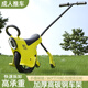 松鼠寶貝親子獨(dú)輪車遛娃神器輕便手推車玩具車兒童獨(dú)輪車便攜手推車 黃色 12寸+打氣筒