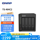威聯(lián)通（QNAP）TS-464C2 宇宙魔方四核心處理器nas家用網(wǎng)絡(luò)存儲(chǔ)服務(wù)器內(nèi)置雙M.2插槽AI個(gè)人私有云