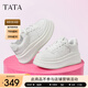 他她（TATA）小白鞋小白鯨2025夏季新款增高鞋休閑厚底板鞋女鞋松糕 白色 38