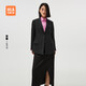 HLA海瀾之家西服女春秋商務(wù)通勤沉穩(wěn)利落單排扣西裝女裝
