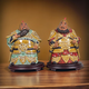 美陶（MEI TAO）《鎮(zhèn)守平安》 石灣公仔 中式門(mén)神玄關(guān)陶瓷擺件入伙喬遷送朋友禮品 鎮(zhèn)守平安（特制品）配錦盒底座