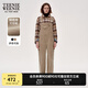 Teenie Weenie小熊女裝簡(jiǎn)約風(fēng)冬裝精梳棉燈芯絨背帶褲復(fù)古時(shí)髦港風(fēng) 淺卡其色 M (165)
