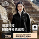 伯希和（Pelliot）戶外抓絨衣?lián)u粒絨抓絨外套女春季沖鋒內(nèi)膽保暖夾克125110022黑M