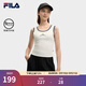 FILA 斐樂(lè )官方女子針織背心2025夏新款時(shí)尚休閑簡(jiǎn)約修身無(wú)袖上衣 云菇白-WT L 170/88A/L