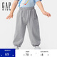 GAP男女幼童2025夏季新款松緊腰針織棉質(zhì)束口長(cháng)褲兒童裝774525