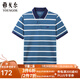 雅戈爾（YOUNGOR）短袖POLO衫男翻領(lǐng)時尚商務(wù)純棉面料雙珠地水柔棉手感柔軟POLO衫 YSPC520179PFA L