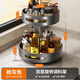潛水艇（Submarine）廚房置物架旋轉(zhuǎn)臺(tái)面調(diào)料架多功能收納盒調(diào)味品家用儲(chǔ)物用具大全 B3【槍灰】360°旋轉(zhuǎn)-雙層30cm