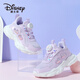 迪士尼（Disney）女童運動(dòng)鞋公主鞋戶(hù)外春秋休閑鞋中大童透氣跑步鞋 淺紫  34
