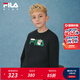 FILA【抗菌功能】斐樂(lè )兒童童裝2025年冬季新款男女童小童加絨衛衣 傳奇藍-NV 175