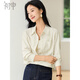初申春秋長(cháng)袖襯衫女時(shí)尚豎條紋百搭通勤休閑襯衣S53S021