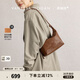 VANESSA HOGAN【高端線】VH女包欣冉hobo包小號(hào)休閑頭層植鞣牛皮輕便腋下單肩包 可可紅棕-小號(hào)+綠野仙蹤禮盒