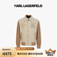 Karl Lagerfeld卡爾拉格斐春季新款粗花呢夾克男裝老佛爺1K1D70101851 米咖色 M