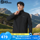 Jack Wolfskin狼爪夾克男春秋款戶外運動防風(fēng)防潑水徒步登山軟殼夾克外套 A62521A-6000/黑色 2XL 185/108A