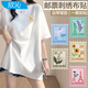 欣沁郵票刺繡布貼自粘免縫包包裝飾貼衣服補(bǔ)丁貼破洞修補(bǔ)帶背膠5個