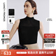 朗姿半高領(lǐng)無袖針織背心雙色2025年夏季新款氣質(zhì)高級感百搭上衣 夜幕黑色 XL