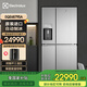伊萊克斯（Electrolux）冰箱 原裝進(jìn)口十字對(duì)開(kāi)門(mén)605升 風(fēng)冷無(wú)霜0度保鮮 自動(dòng)制冰電冰箱 EQE6879SA