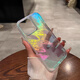 福順奢適用蘋果16promax手機(jī)殼鐳射漸變羽毛彩鍍iPhone15plus磁吸14透明全包防摔保護(hù)套13pro高級(jí)男女款 大孔透明【鐳射漸變羽毛】 iPhone 12 Pro