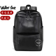 Walker Shop【2025年新款】雙肩包男時(shí)尚簡(jiǎn)約背包黑色優(yōu)質(zhì)牛皮書(shū)包電腦包 雅致黑 45*30*16cm 精選牛皮-禮盒包裝