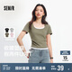 森馬（Semir）短袖t恤女短款假兩件百搭上衣25夏裝顯瘦U領套頭衫109325100015