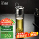 希諾（HEENOOR） 雙層玻璃杯男女士泡茶杯隔熱大容量水杯便攜戶外提環(huán)運(yùn)動(dòng)杯子 本色 400ml