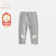 班喜迪女童打底褲秋裝2025新款兒童休閑長(cháng)褲春秋款外穿公主洋氣寶寶褲子 絨灰色 80