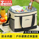 OIMG保溫袋大容量手提保溫野餐包車(chē)載保溫箱戶(hù)外便攜式折疊露營(yíng)野餐籃 車(chē)載保溫箱 米黃色 大號30L/40*25*29cm