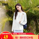 森馬（Semir）長(zhǎng)袖T恤女字母印花oversize個(gè)性2025夏季上衣鹽甜系109325101001
