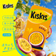 酷滋（Kiskis） 無糖薄荷糖 百香果味 21g/盒 清新口氣 方便攜帶 水果糖