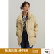 獨(dú)束大碼女裝胖mm可翻折領(lǐng)pu皮面羽絨服女冬季新款保暖外套22DS4162 奶茶色 M