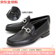 菲拉格慕（Ferragamo）男鞋牛皮雙面扣莫卡辛鞋男士商務(wù)休閑皮鞋 02A881 686084黑色銀頭/特價(jià)清倉 40 /6碼